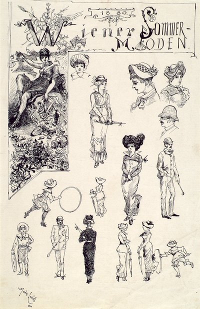 Wienertyper 1880 (Wienske sommermode) af Moritz Ledeli