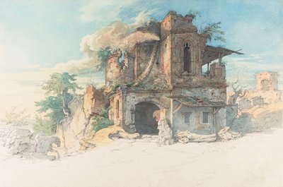 Illustration til balladen Der Gang nach dem Eisenhammer af Friedrich Schiller. af Moritz Ludwig von Schwind