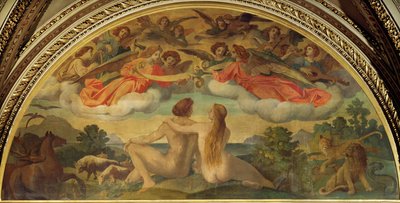 Lunette i foyeren til Wiens statsopera: Skabelsen af Joseph Haydn af Moritz Ludwig von Schwind