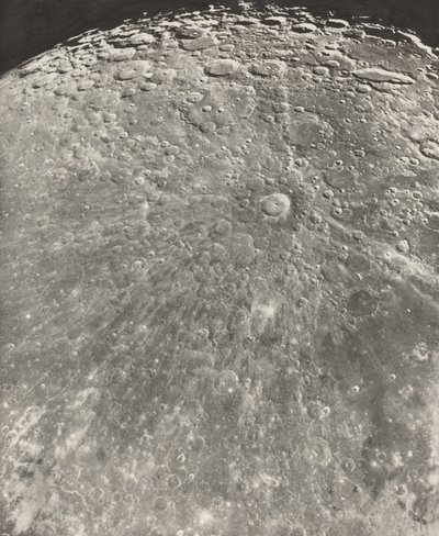 Månefotografi Tychos udstråling - opgangsfase, 1899 (foto) af Moritz & Puiseux Pierre Henri (1855 1928) Loewy