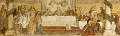 Detalje af landgravens fresco, Wartburg Castle, ca. 1855 (fresco) af Moritz Ludwig von Schwind