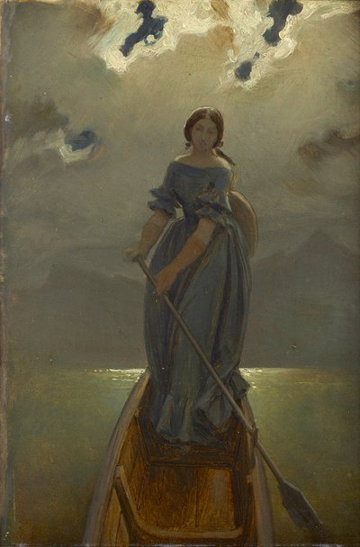 Skipperen (Baronesse Marie Spaun am Gmundner See) af Moritz Ludwig von Schwind