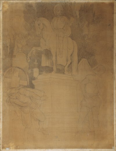Kirkegårdsscene fra Wolfgang Amadeus Mozarts opera "Don Giovanni" af Moritz Ludwig von Schwind