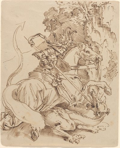 Sankt Georg og dragen af Moritz Ludwig von Schwind