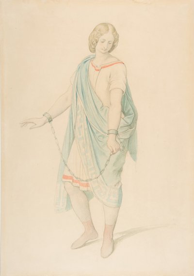 Sopranen Karoline Hetzenecker i rollen som Sesto i La Clemenza di Tito ..., ca. 1848. af Moritz Ludwig von Schwind