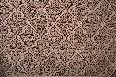 Kasbah of Thamiel glaoui, stuk, detalje (keramik) af Moroccan School