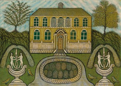 Hjem med vandfontæner af Morris Hirshfield