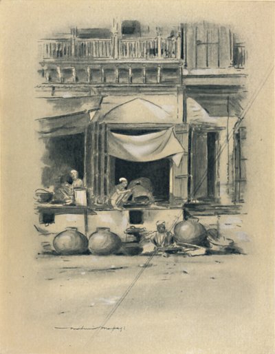 Bazaar at Delhi, 1903dani af Mortimer L Menpes