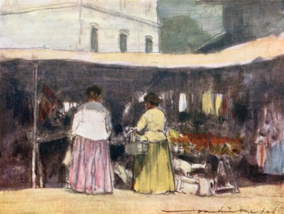 En fiskebod ved Neuilly af Mortimer Ludington Menpes