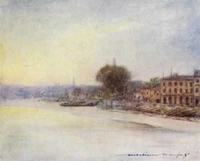Bag Hammersmith Bridge af Mortimer Ludington Menpes