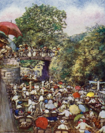 Boulters Lock, Ascot søndag af Mortimer Ludington Menpes