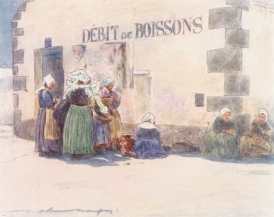 Debit de Boissons (farvelitografi) af Mortimer Ludington Menpes