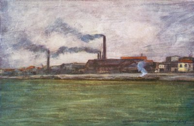 Fabriks skorstene af Mortimer Ludington Menpes