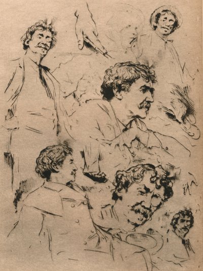 Studier af James McNeill Whistler, c1886. 1903 af Mortimer Ludington Menpes