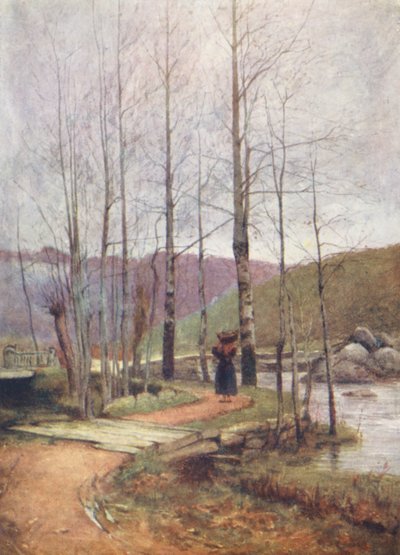 Broen, Pont-Aven (farvelitografi) af Mortimer Ludington Menpes