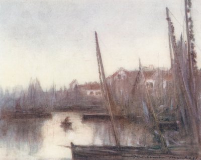 Sardinflåden, Concarneau (farvelitografi) af Mortimer Ludington Menpes