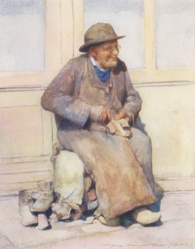 The Village Cobbler (farvelitografi) af Mortimer Ludington Menpes