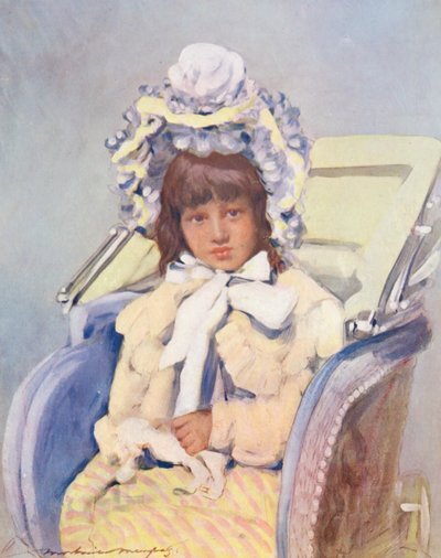 Verdens børn: Amerikansk, med sygeplejerske (farvelitografi) af Mortimer Ludington Menpes