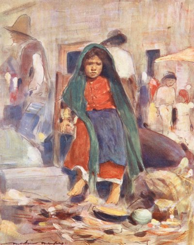 Verdens børn: Mexicansk, at få vand (farvelitografi) af Mortimer Ludington Menpes
