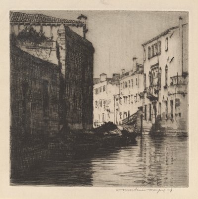 En tilbagekanal, Venedig (paladser) af Mortimer Menpes