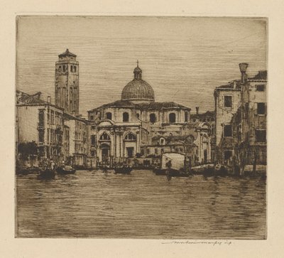 Grand Canal viser St. Geremia-tårnet af Mortimer Menpes