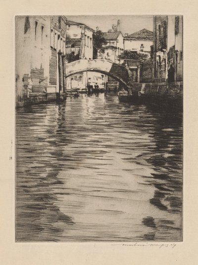 Reflections, Venedig (Lucianos Bro, Canal Grande) af Mortimer Menpes
