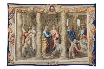 Peter helbreder krøblingen, ca. 1630 (billedtæppe på tegninger af Raphael) af Mortlake Tapestry Manufactory