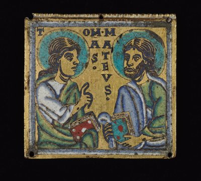 Plade, der forestiller St. Thomas og St. Matthew, ca. 1160 af Mosan School