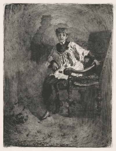 Siddende Acolyte af Mose Bianchi