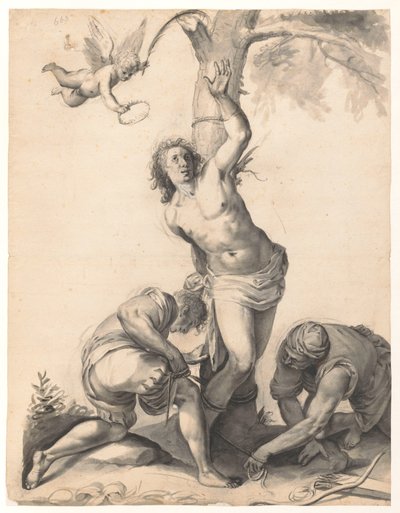 Sankt Sebastians martyrium af Moses Ter Borch