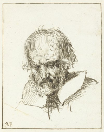 Hovedet af en gammel mand af Moses Ter Borch