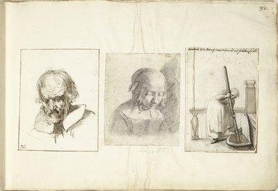 Gammel mand, en pige og en kvinde med en brøndkrog af Moses Ter Borch