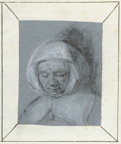 Studie af en kvindes hoved af Moses Ter Borch