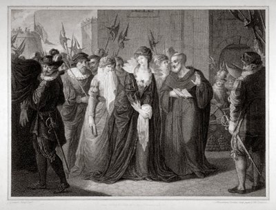 Lady Jane Gray bliver ført til sin henrettelse ved Tower of London, 1554 1797 af Mountague Tomkins