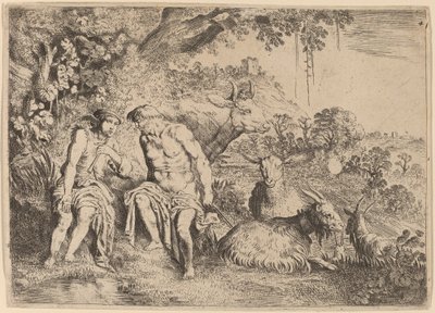 Mercury Lulling Argus i søvn af Moyses van Uyttenbroeck