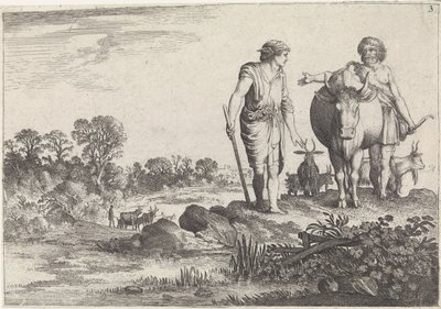 Argus beder Mercury om at blive hos ham Mercury and Argus (serietitel) af Moyses van Wtenbrouck