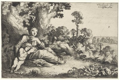Hagar og Ismael i ørkenen af Moyses van Wtenbrouck