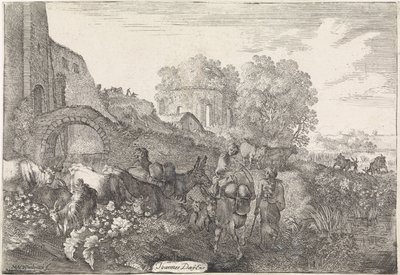 Landskab med rejsende Arkadiske landskaber (serietitel) af Moyses van Wtenbrouck