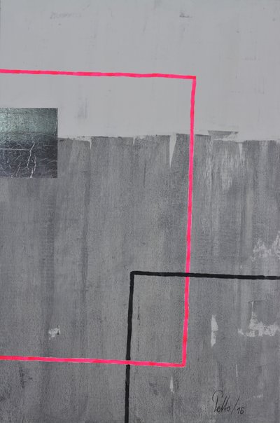 Kraftig geometrisk grå-lyserød af Mr PETTO