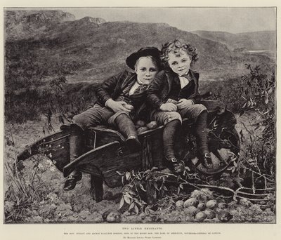 To små emigranter, den ærede Dudley og Archie Hamilton Gordon, sønner af den ærede jarl af Aberdeen, Canadas generalguvernør af Mrs. Louisa Starr Canziani