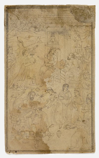 Tilbedelse af Magi af Mughal School