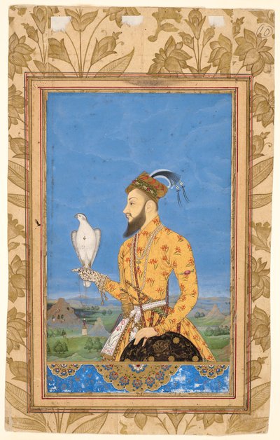Portræt af prins Azam Shah af Mughal School