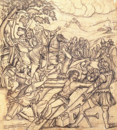 Korsfæstelsen, ca. 1650 af Mughal School