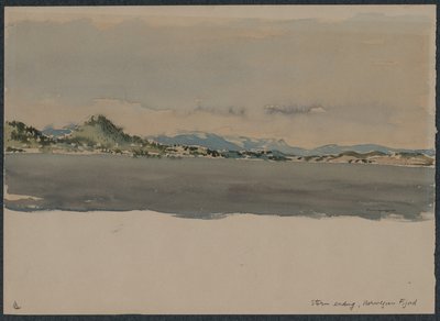 Stormende, norsk fjord af Muirhead Bone