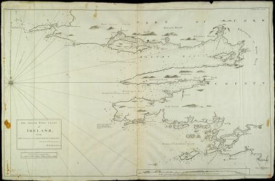 Irlands sydvestkyst fra Staggs of Castle Haven til Dursey I. Opmålt og navigeret af M. Mackenzie Sen. 1775. af Murdoch & Bowen Thomas Senior (fl.1775) Mackenzie