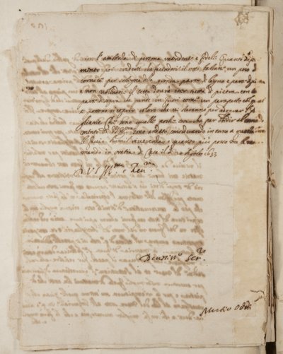 Portefølje med tegninger af Mutio Oddi af Urbino og andre, p120, ca. 1635-40 (pen og blæk på papir i indbundet bind) af Muzio Oddi