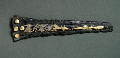 Dolk (bronze, guld og sølv) af Mycenaean
