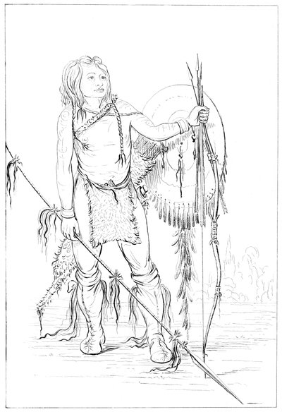Comanche-høvding, den store Comanche-landsby, 1841. af Myers and Co