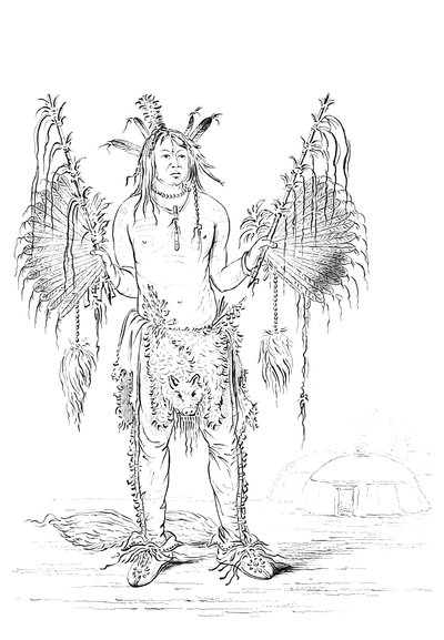 Portræt af en indianermand, 1841. af Myers and Co