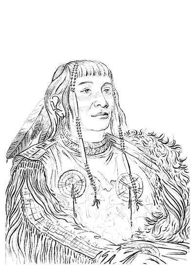 Portræt af en indianermand, 1841. af Myers and Co